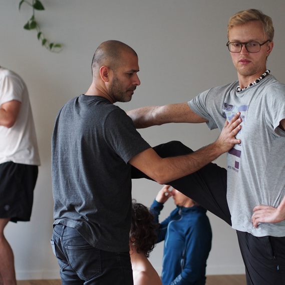 A serene yoga practice